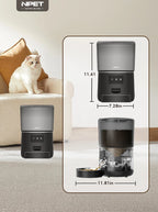 NPET 4L Smart Automatic Pet Feeder with Stainless Steel Bowl