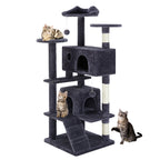 54" Multi-Level Cat Tree Tower with Sisal Scratching Posts