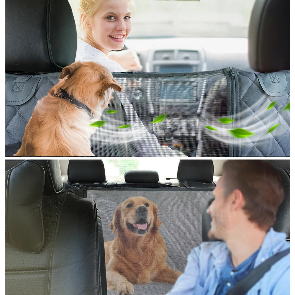 Waterproof Dog Car Seat Cover - Hammock Style Rear Seat Protector