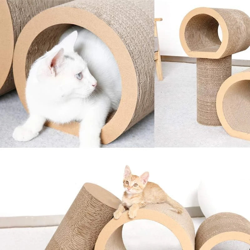 3-in-1 Reversible Cat Scratching Lounge - Cardboard Scratcher