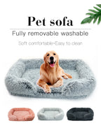 Orthopedic Dog Bed for Large Dogs - Egg Crate Foam with Removable Plush Cover