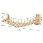 39.4" Wall-Mounted Cat Bridge with Sisal Rope Steps