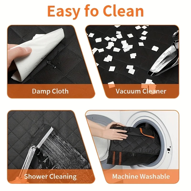 Heavy Duty Waterproof Dog Car Seat Cover - Hammock Style with Side Flaps