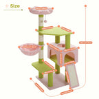 Flower Cat Tree - 5-Level Tower with Sisal Posts and Hammock