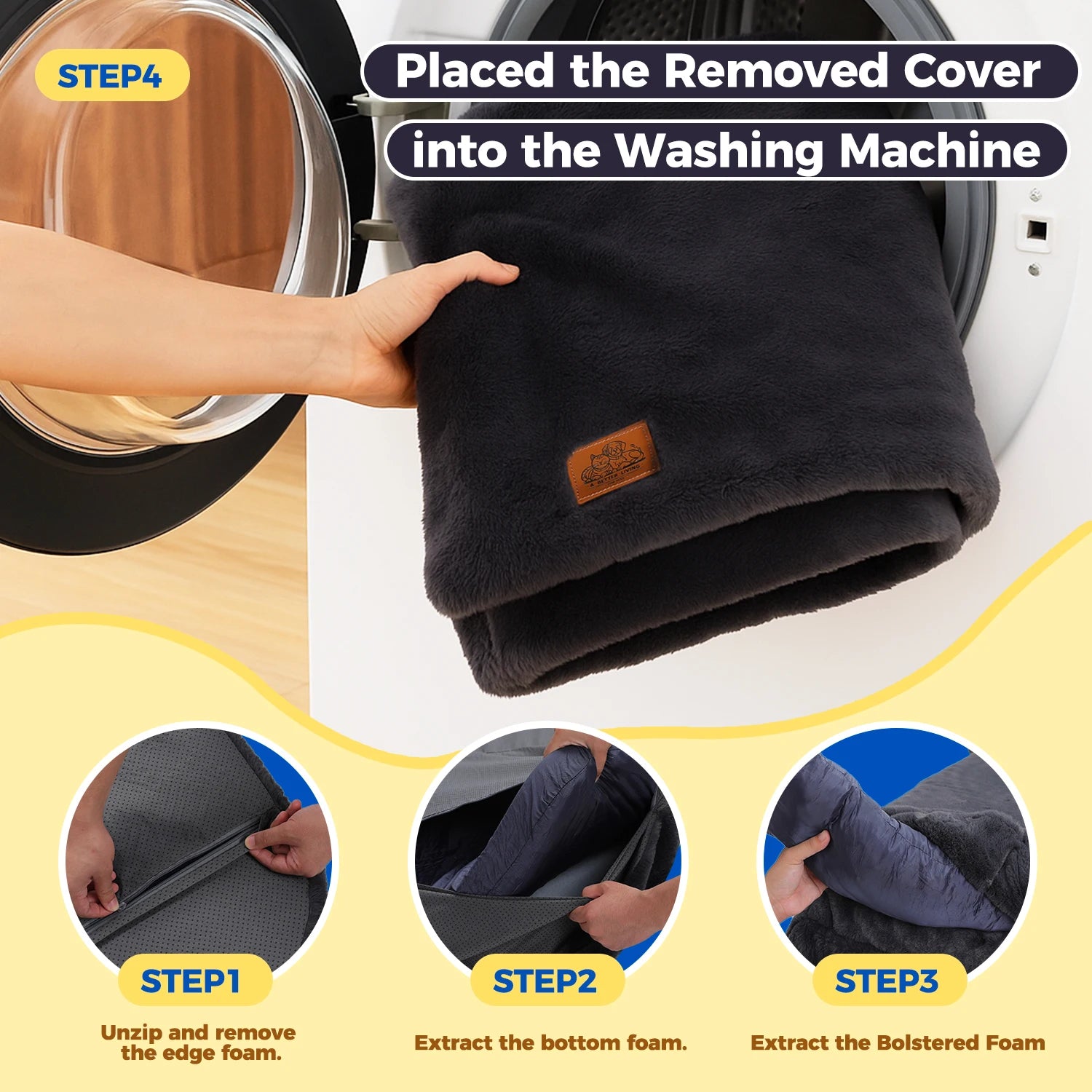 Premium Foldable Dog Bed - Machine Washable Pet Mat