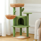 42 inch Cactus Cat Tree Tower with Sisal Posts, Hammock and Large Condo