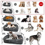 Orthopedic Dog Bed for Large Dogs - Egg Crate Foam with Removable Plush Cover