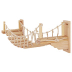 39.4" Wall-Mounted Cat Bridge with Sisal Rope Steps