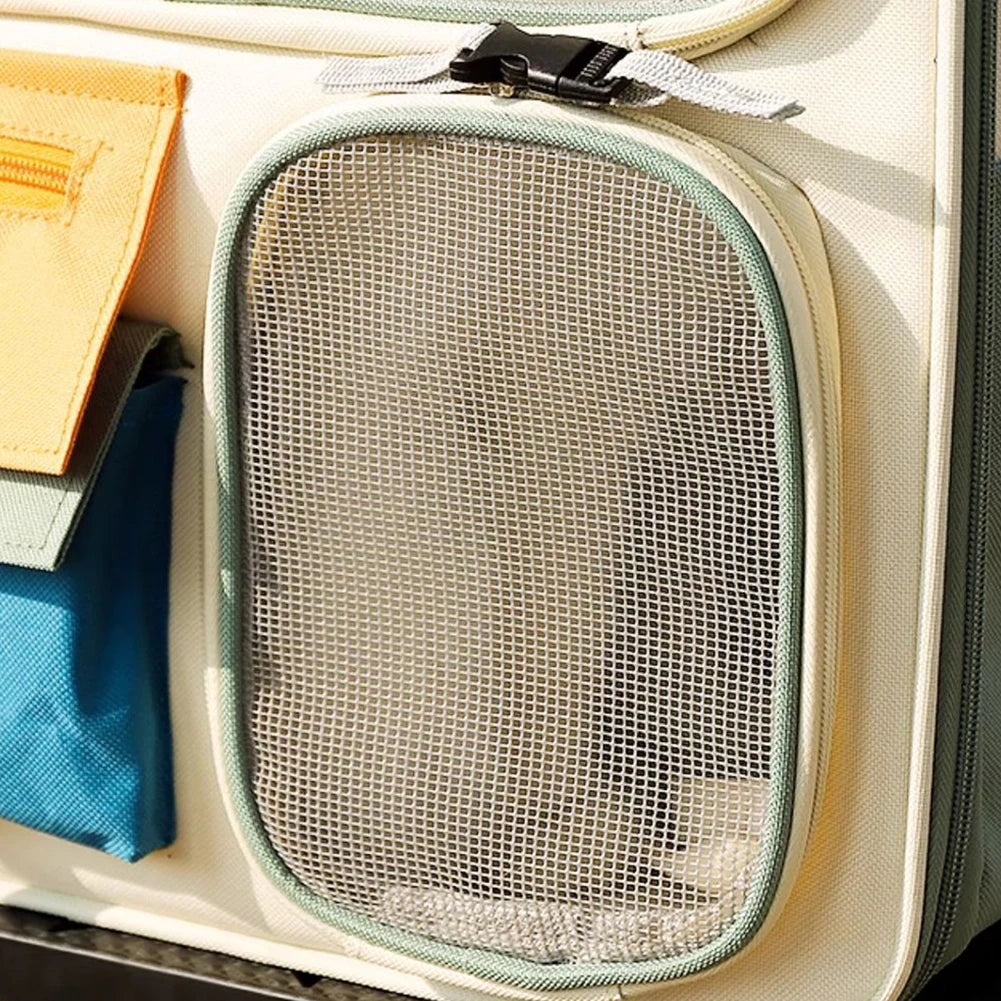 Transparent Window Pet Backpack - Ventilated Mesh Carrier for Cats and Small Dogs