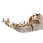 39.4" Wall-Mounted Cat Bridge with Sisal Rope Steps