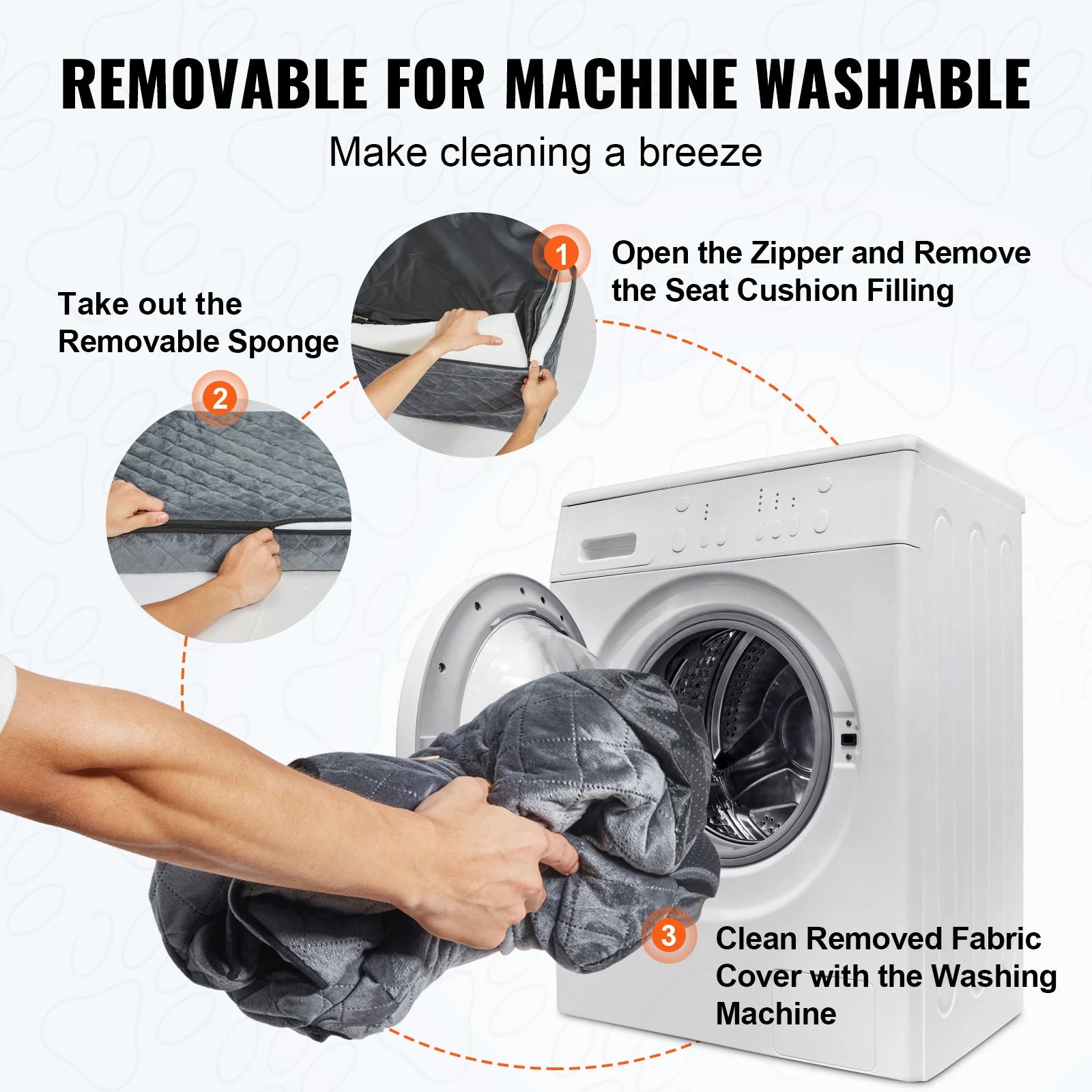 Dog Car Booster Seat - Sofa-Style Travel Bed for Medium to Large Dogs up to 55 lbs