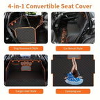 Heavy Duty Waterproof Dog Car Seat Cover - Hammock Style with Side Flaps