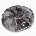 Plush Cat Tunnel Bed - 2-in-1 Play and Sleep Design