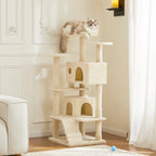 54" Multi-Level Cat Tree Tower with Sisal Scratching Posts