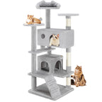 54" Multi-Level Cat Tree Tower with Sisal Scratching Posts