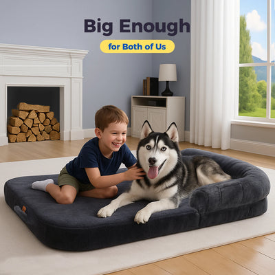 Premium Foldable Dog Bed - Machine Washable Pet Mat