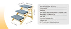 2-in-1 Wooden Pet Steps and Ramp - Foldable Design for Small to Large Pets