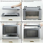 Foldable Cat Litter Box with Front Entry and Top Exit - Includes Massager and Scoop