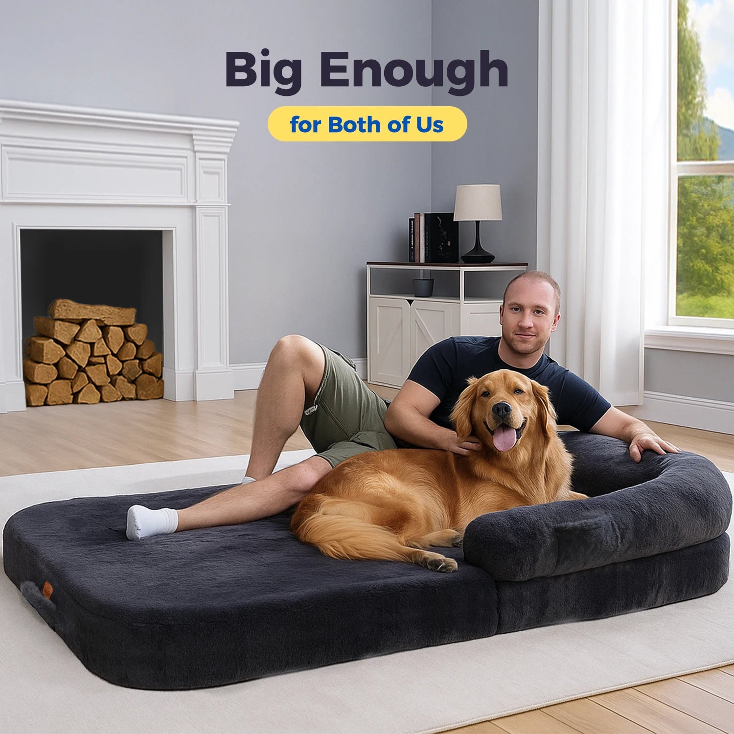Premium Foldable Dog Bed - Machine Washable Pet Mat