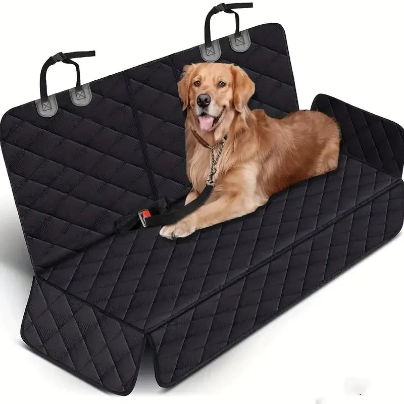 Dog Back Seat Cover Waterproof - Non-Slip Bench Protector for Cars