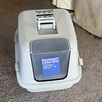Large Enclosed Cat Litter Box with Front Entry Door - BPA Free
