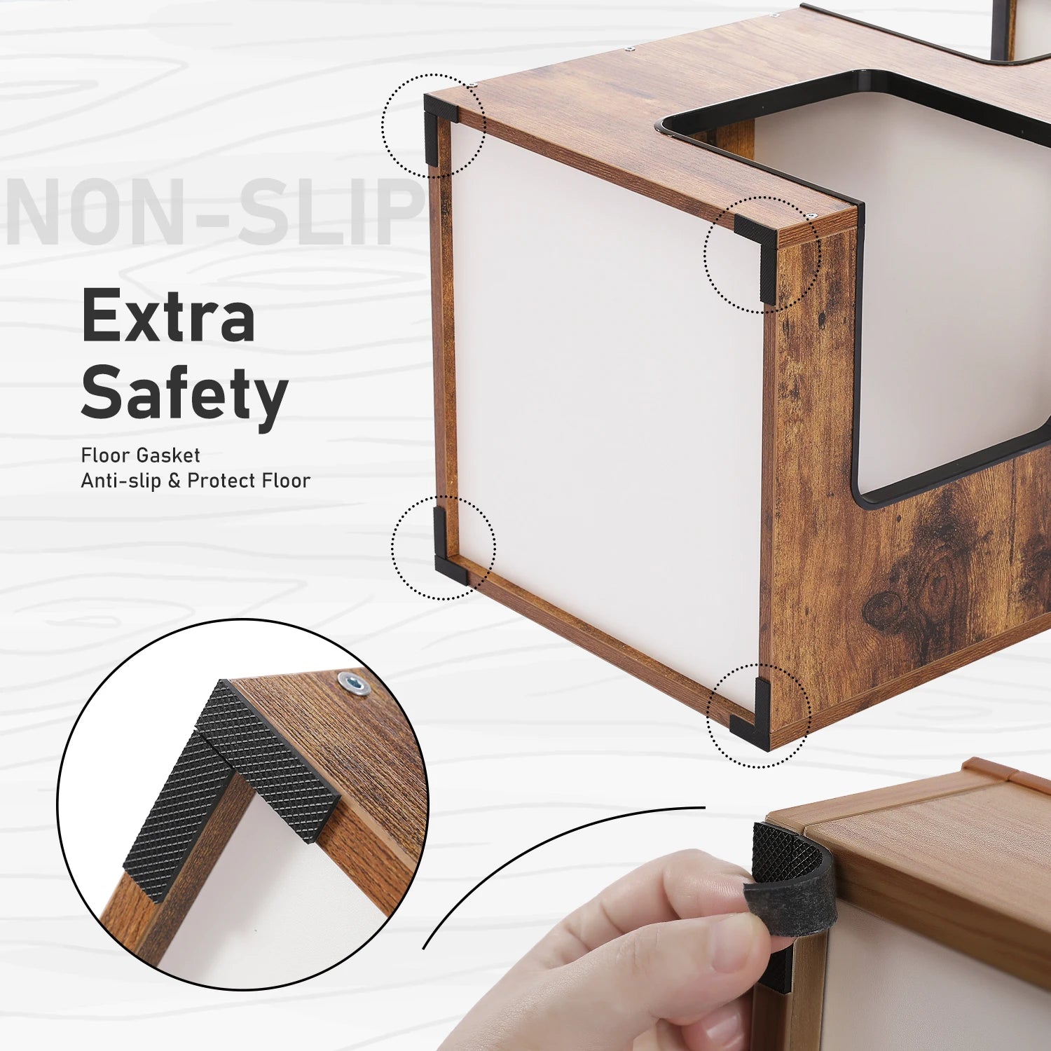 Modern 3-Level Cat Tree with Scratching Pads and Removable Cushion