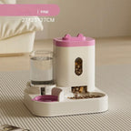 Automatic Pet Feeder and Water Fountain - Large Capacity Dual Bowl System