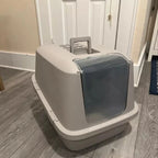 Large Enclosed Cat Litter Box with Front Entry Door - BPA Free