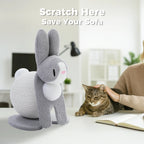 Bunny Cat Scratching Post - Large Paper Rope Ball Tower