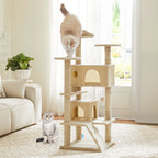 54" Multi-Level Cat Tree Tower with Sisal Scratching Posts