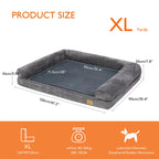 Orthopedic Memory Foam Dog Bed - Extra Large Sofa Style with Waterproof Removable Cover