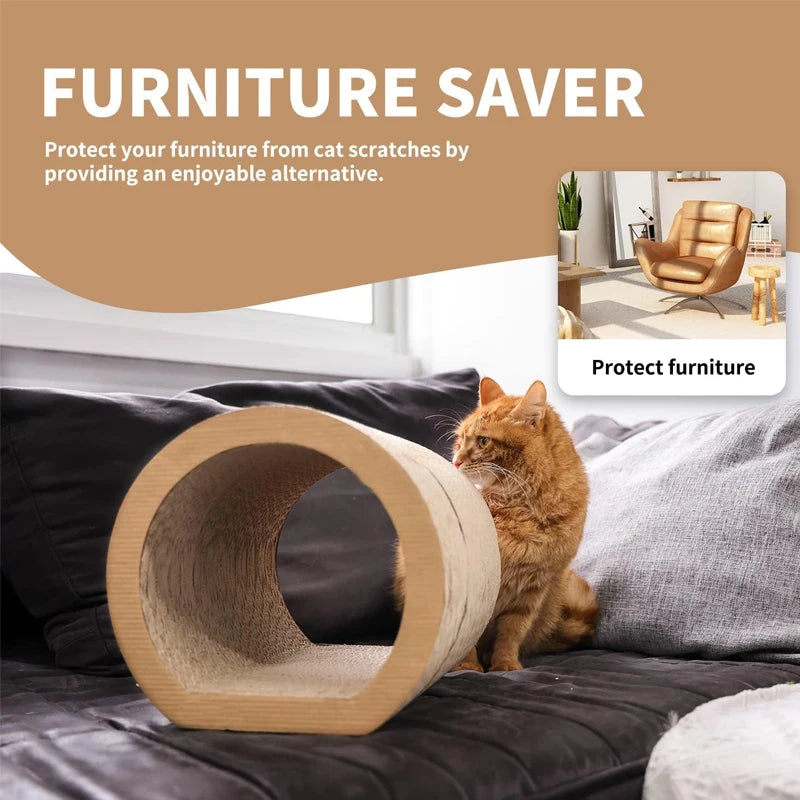 3-in-1 Reversible Cat Scratching Lounge - Cardboard Scratcher