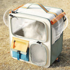 Transparent Window Pet Backpack - Ventilated Mesh Carrier for Cats and Small Dogs