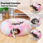 Plush Cat Tunnel Bed - 2-in-1 Play and Sleep Design